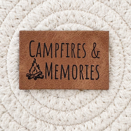 Campfires and Memories Faux Leather Patch