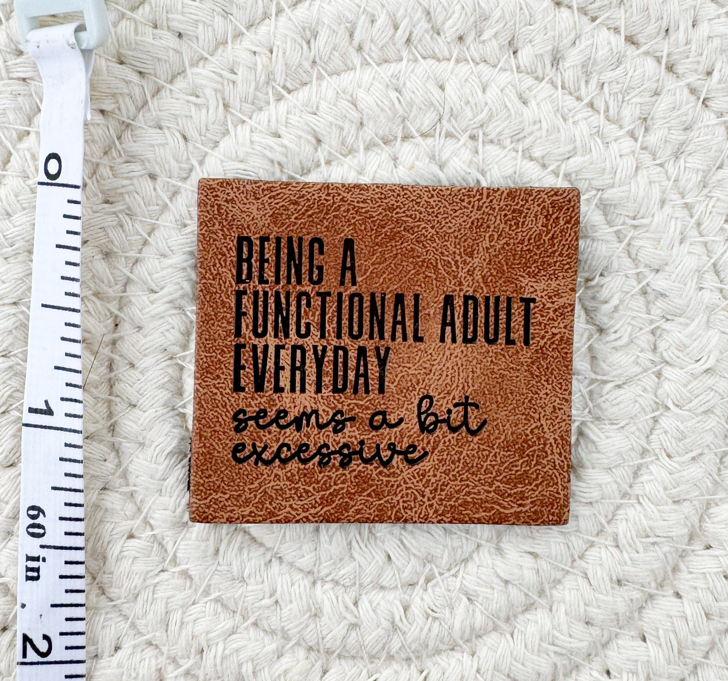Functional Adult Faux Leather Patch