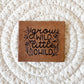 Grow Wild Little Child Faux Leather Label