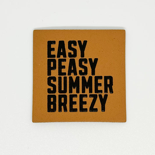 Easy Peasy Summer Breezy Faux Leather Patch image 0