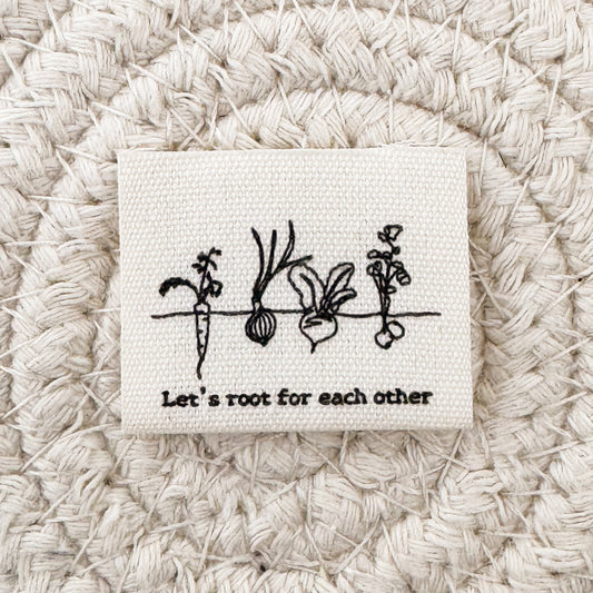 Root for Each Other Cotton Label