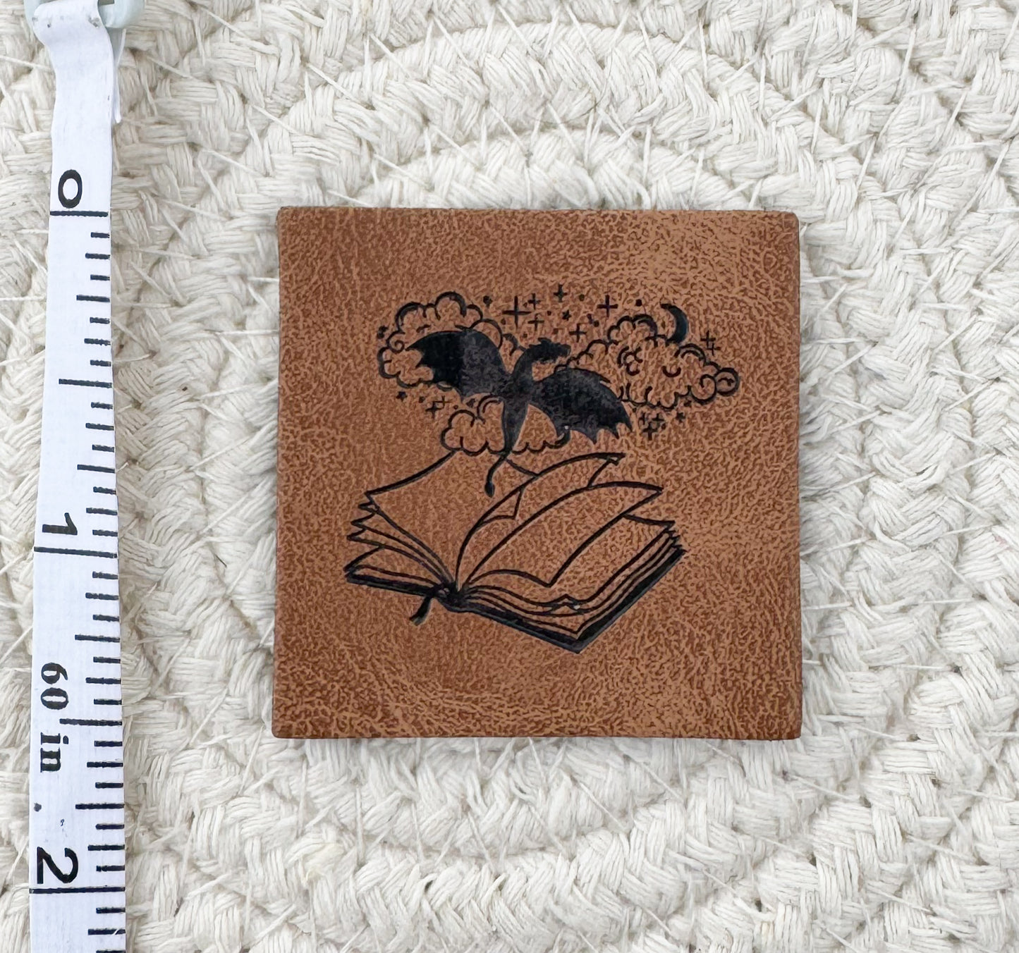 Dragon Book Faux Leather Patch