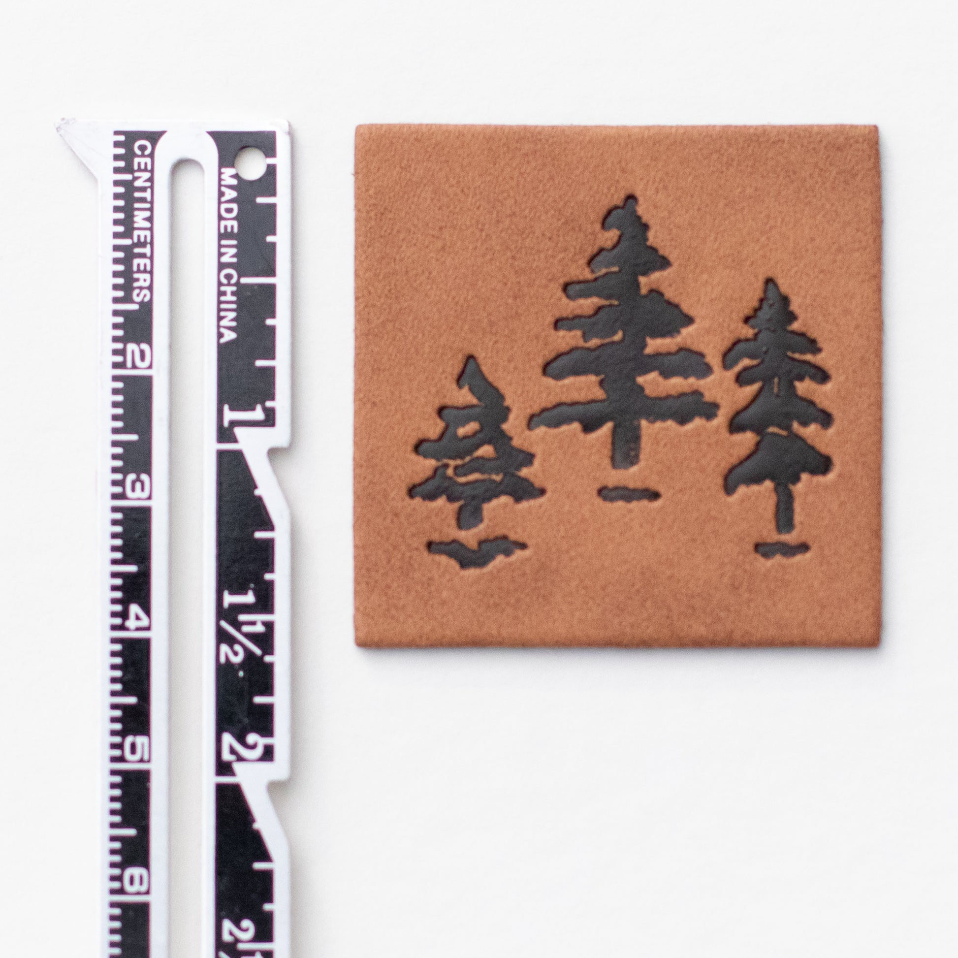 Woodland Trees Faux Leather Patch image 2