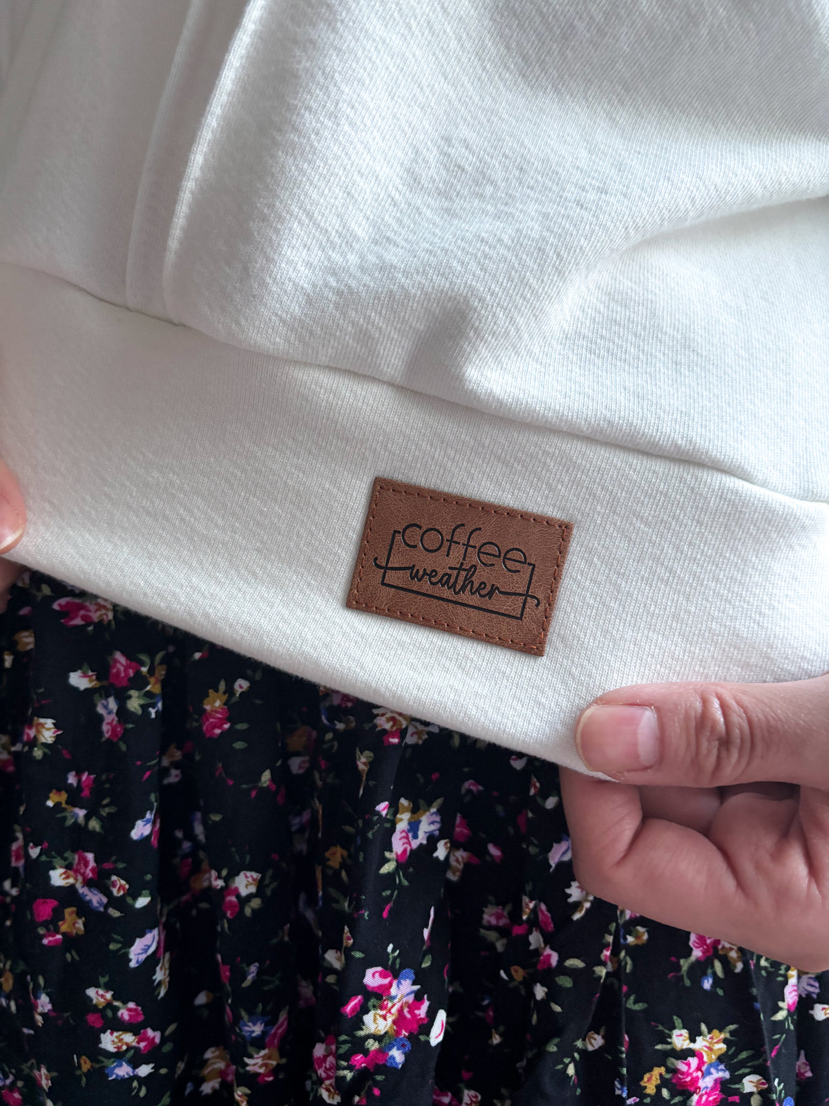 Coffee Weather Faux Leather Patch