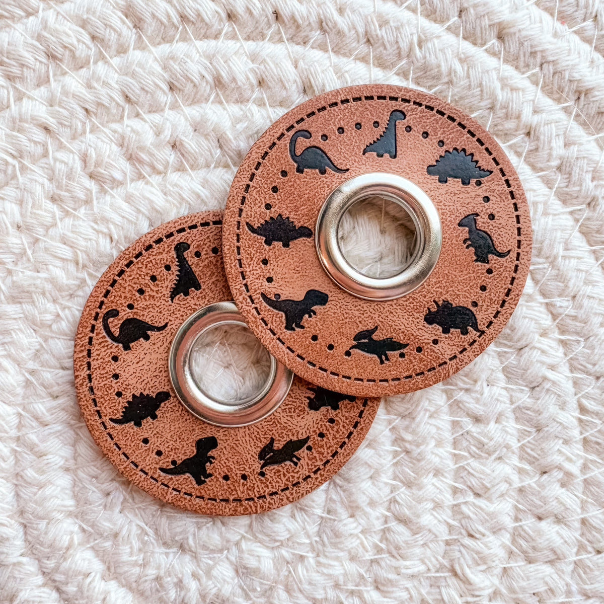 Grommet Faux Leather Patches