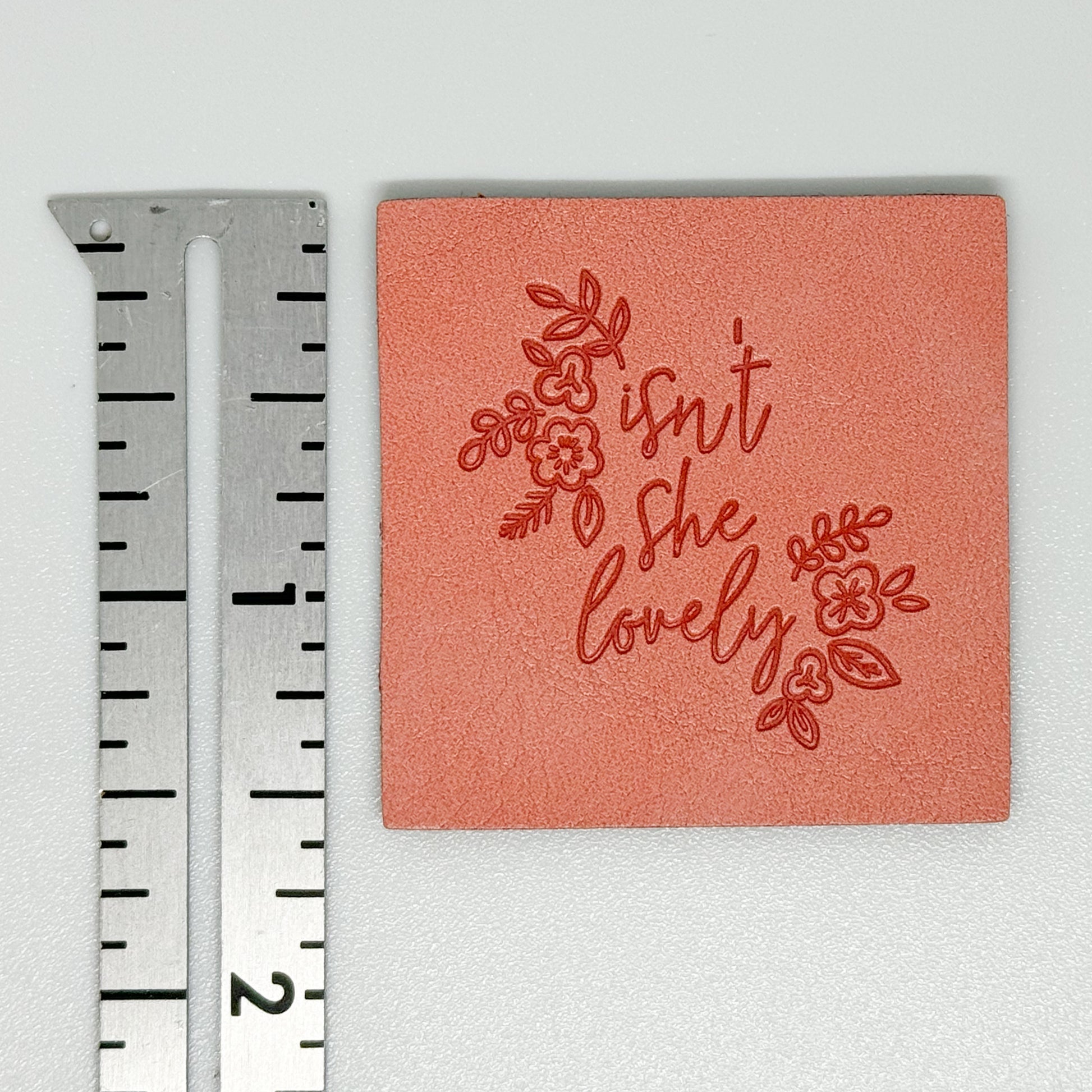 Isn’t She Lovely Peach Faux Leather Patch image 1