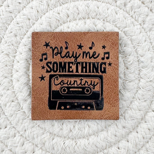 Play Me Something Country Faux Leather Patch