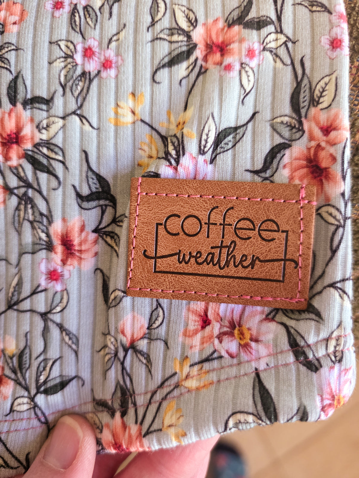 Coffee Weather Faux Leather Patch