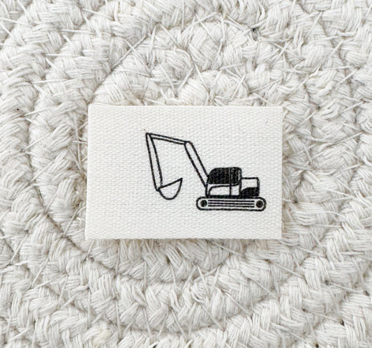 Excavator Cotton Label