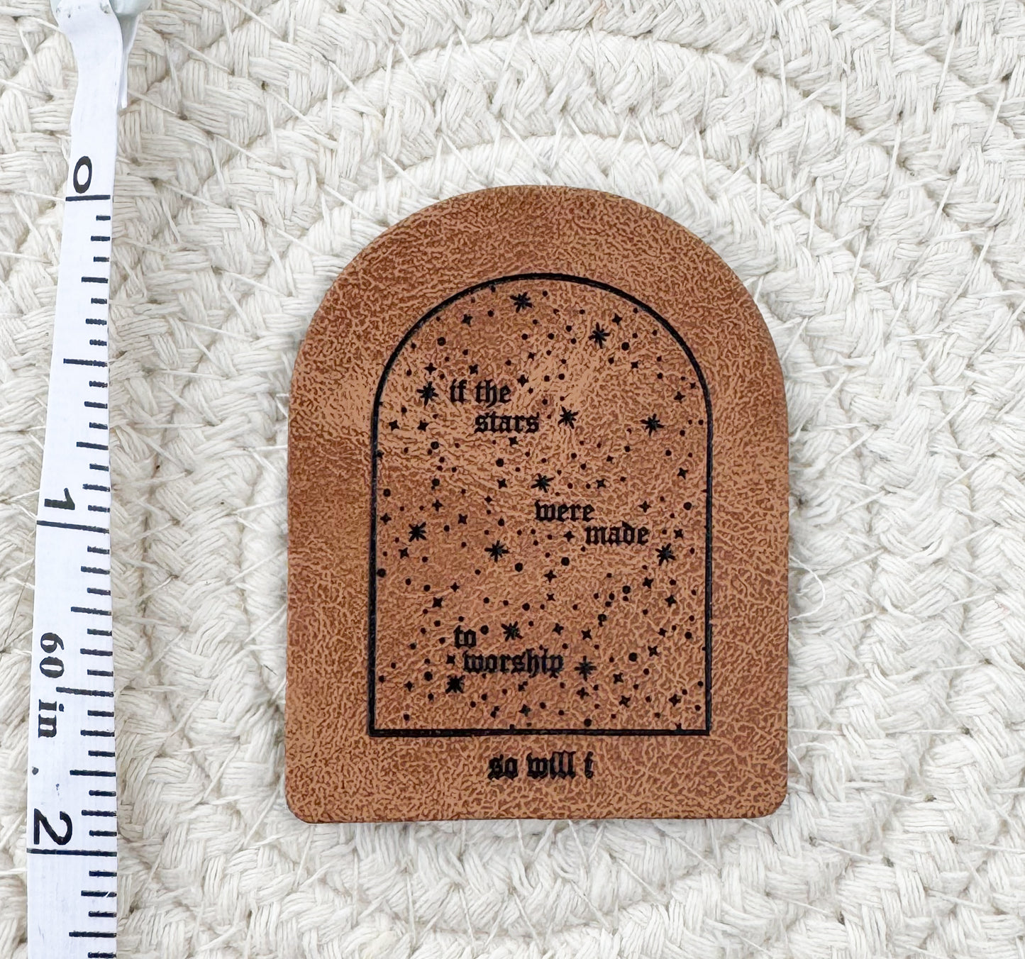 Stars and Worship Faux Leather Patch
