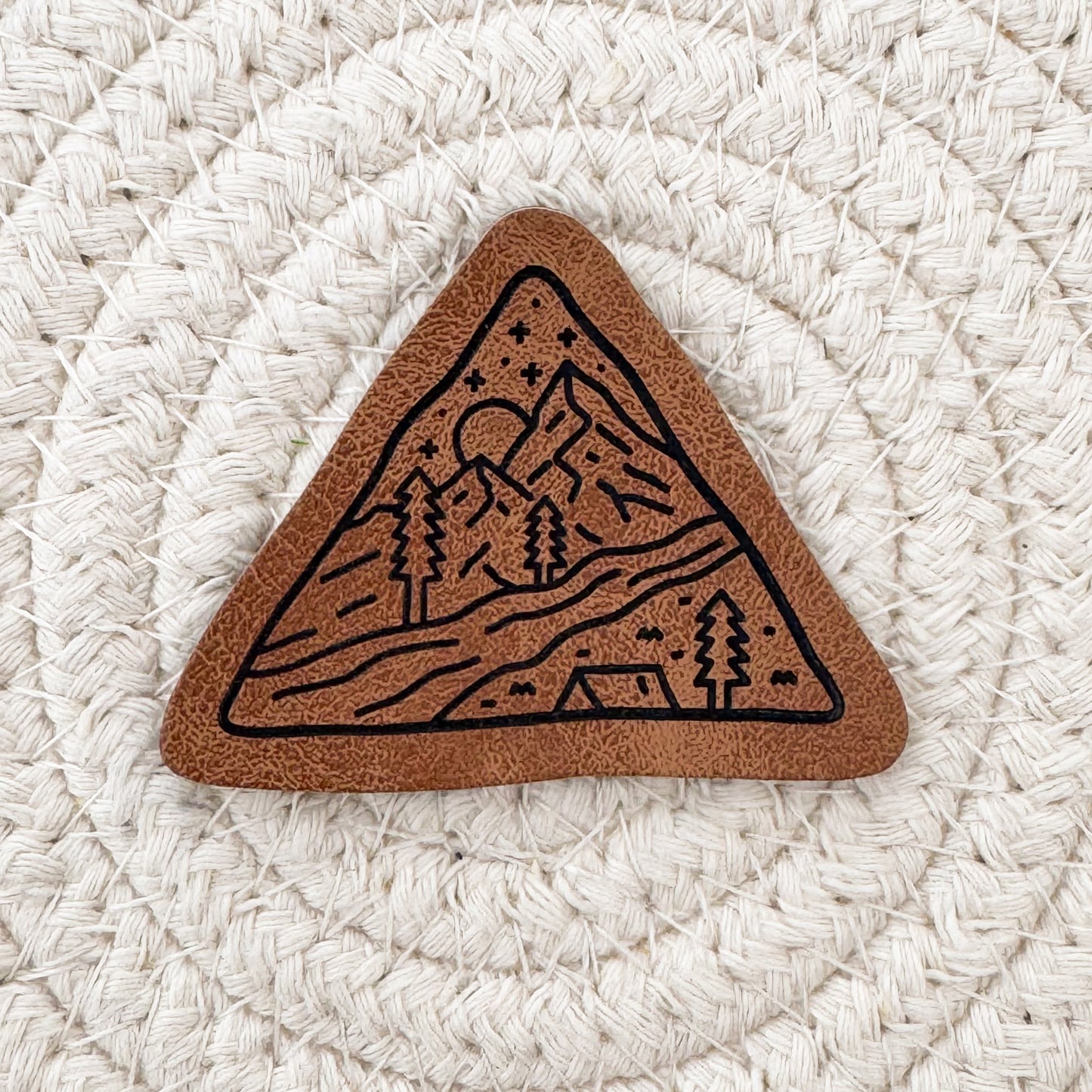 Outdoorsy Triangle Faux Leather Patch