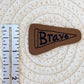 Brave Banner Faux Leather Label