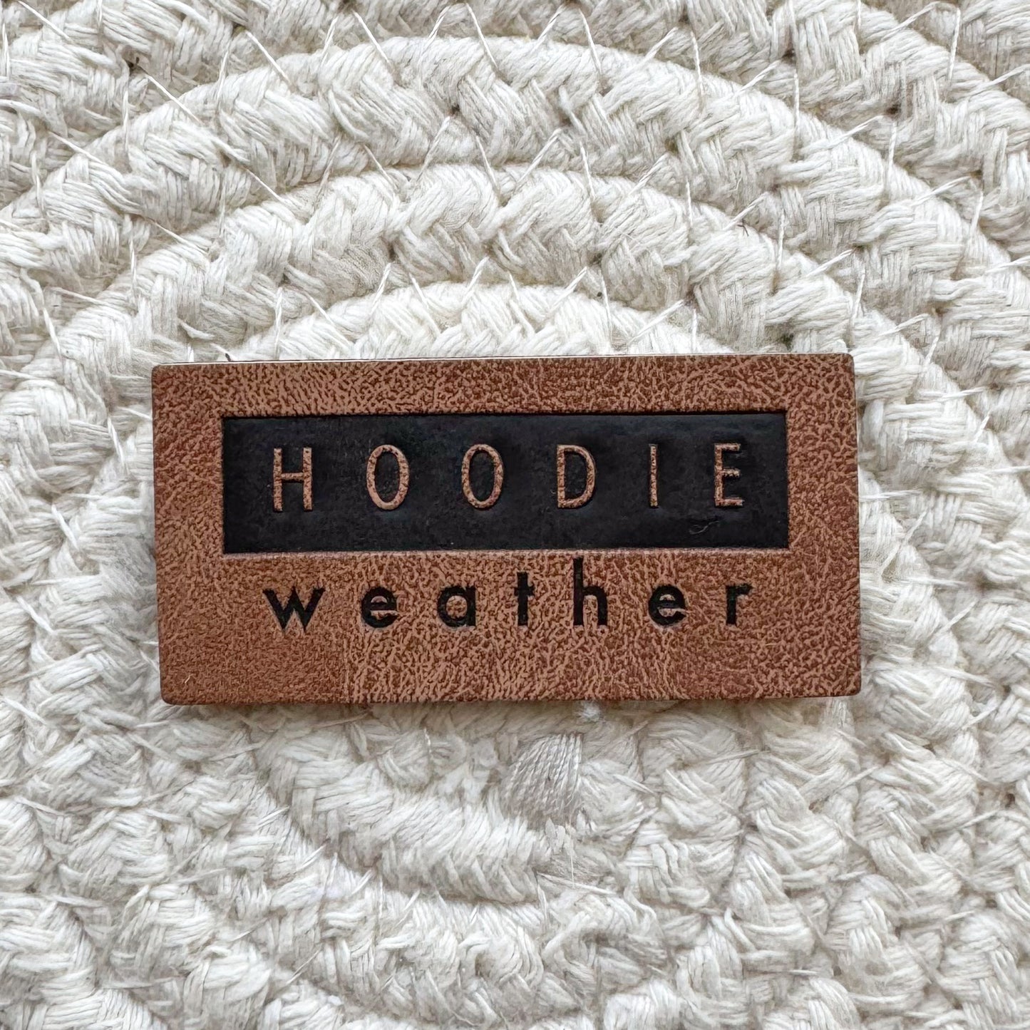 Hoodie Weather Faux Leather Label