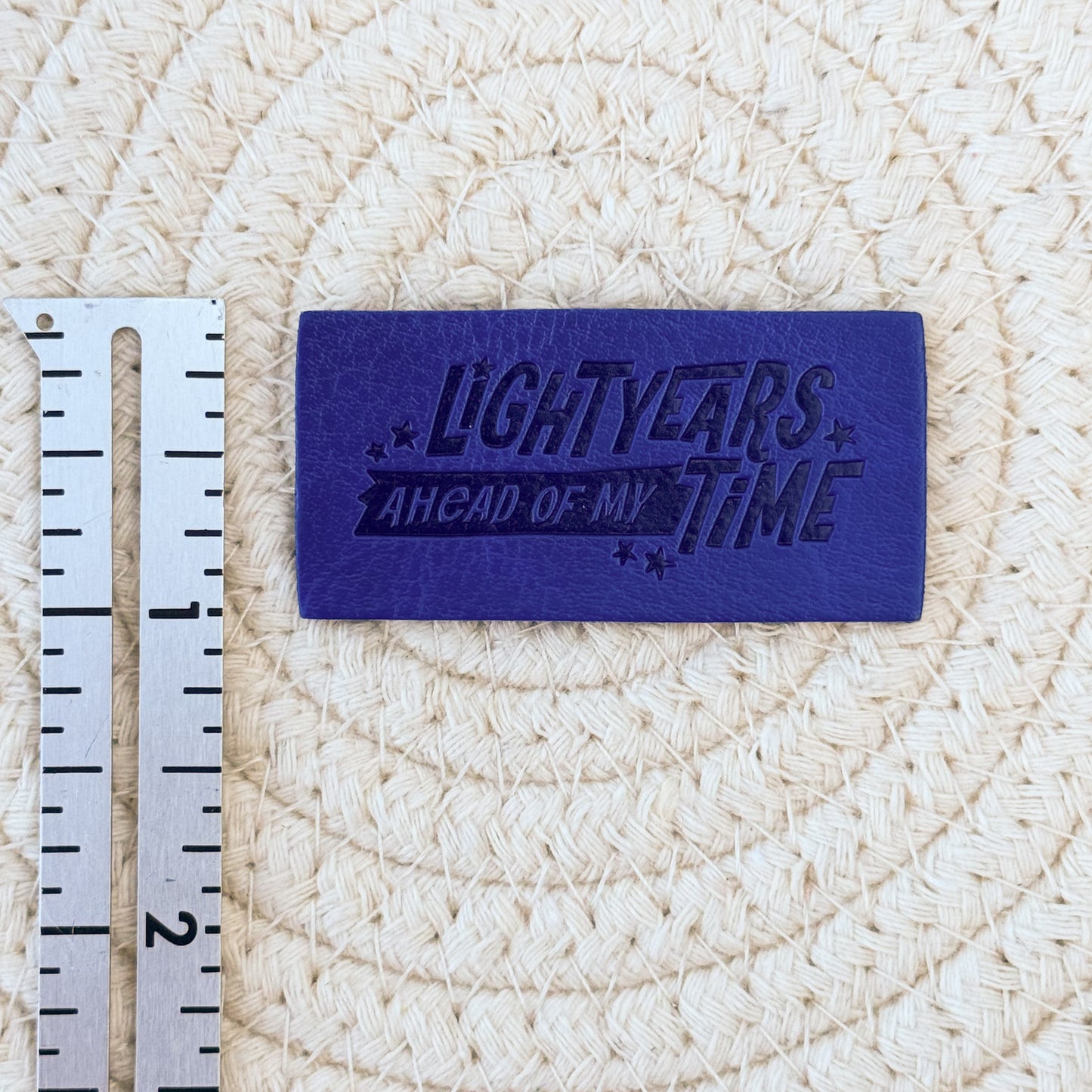 Lightyears Blue Faux Leather Label