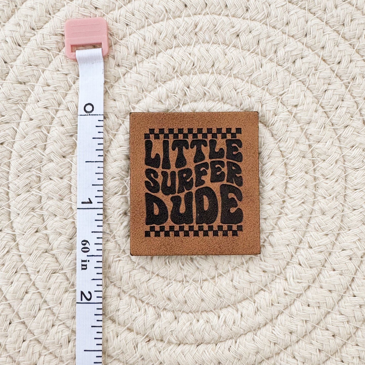 Little Surfer Dude Faux Leather Patch