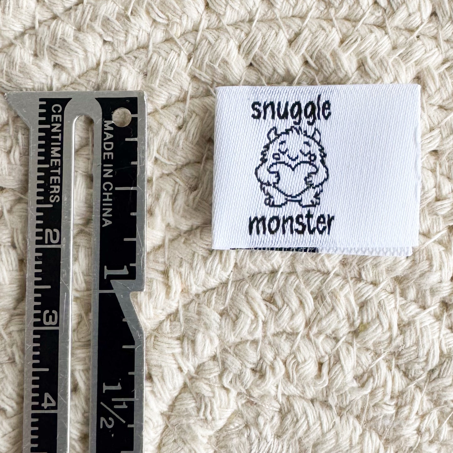 Snuggle Monster Woven Label