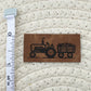 Tractor Faux Leather Label