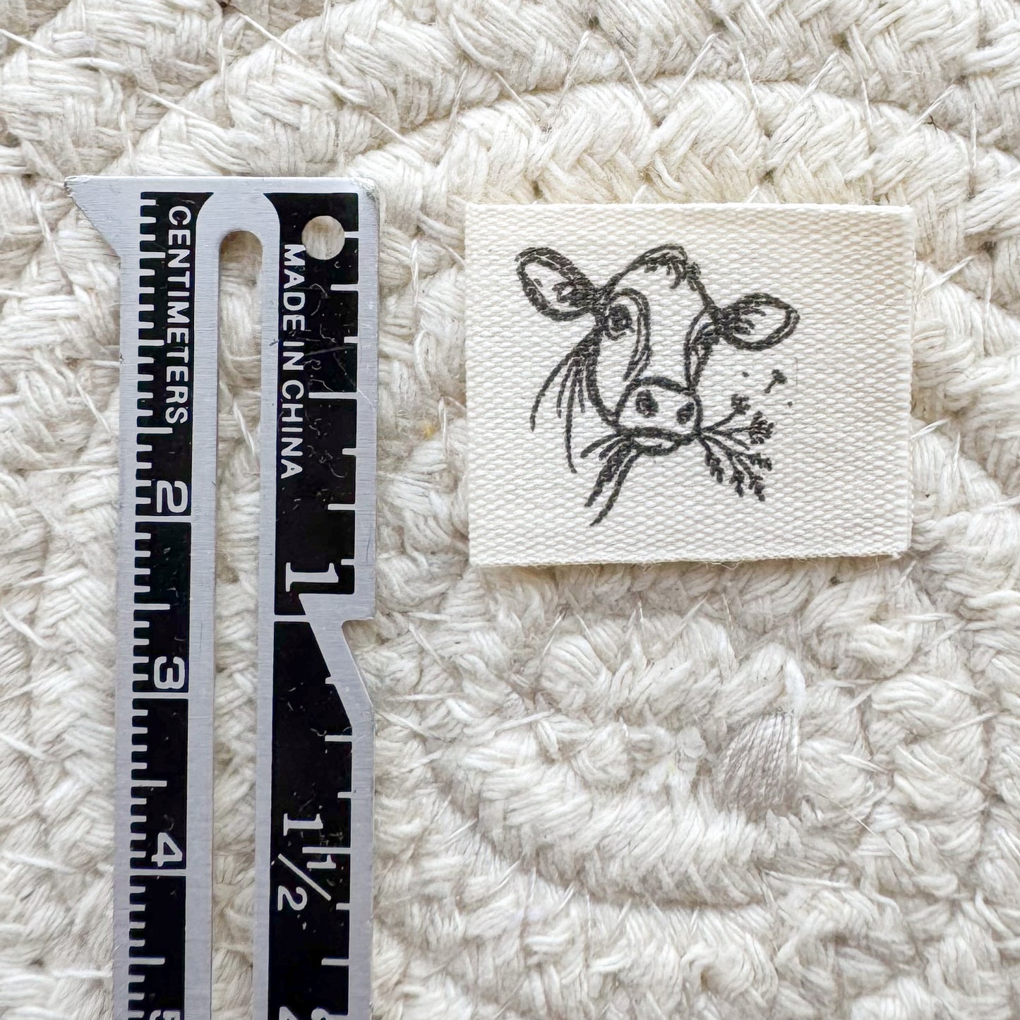 Cow Cotton Label