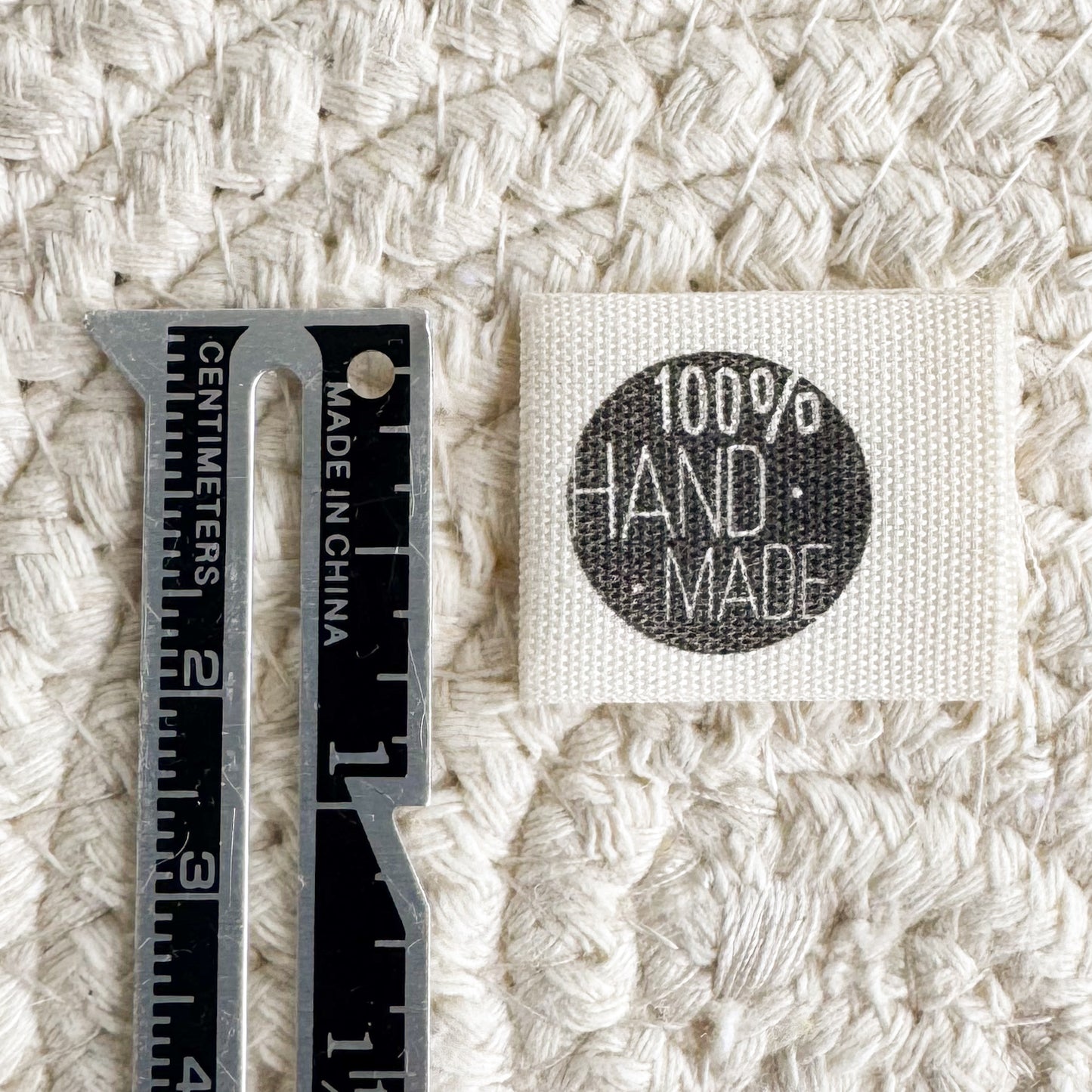 100% Handmade Cotton Label