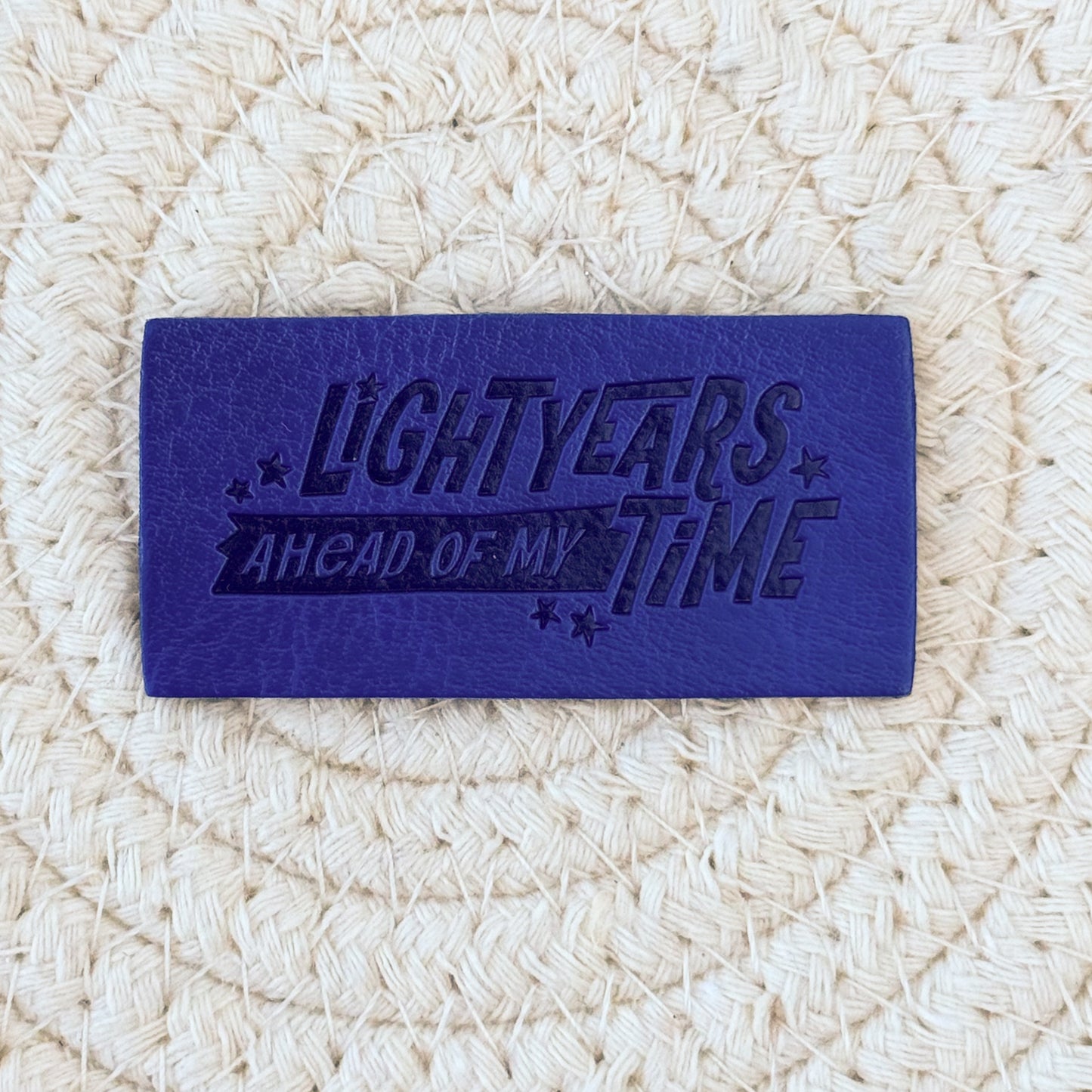 Lightyears Blue Faux Leather Label