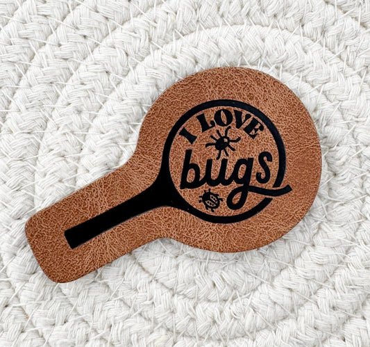 I Love Bugs Faux Leather Patch