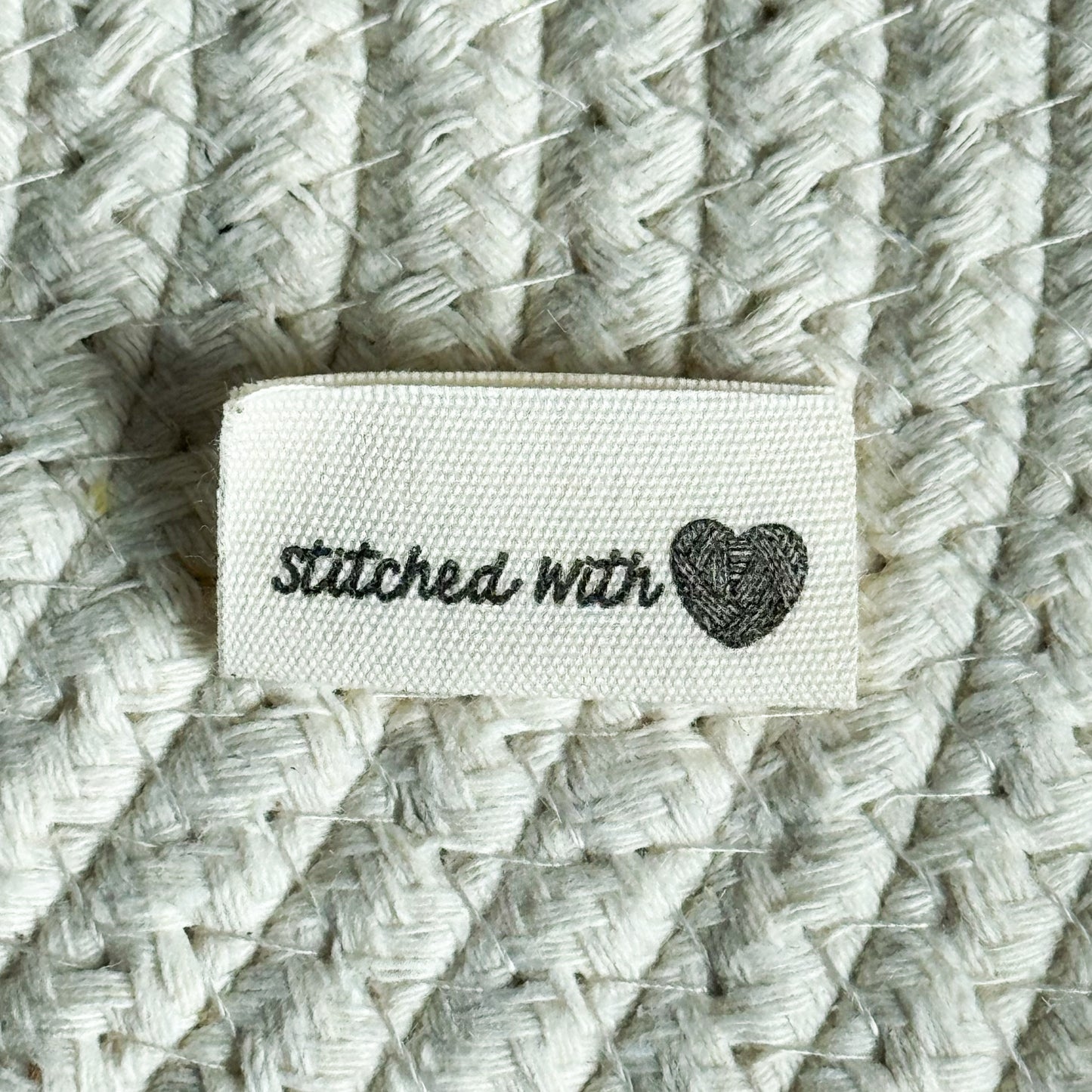 Stitched with Love Cotton Label