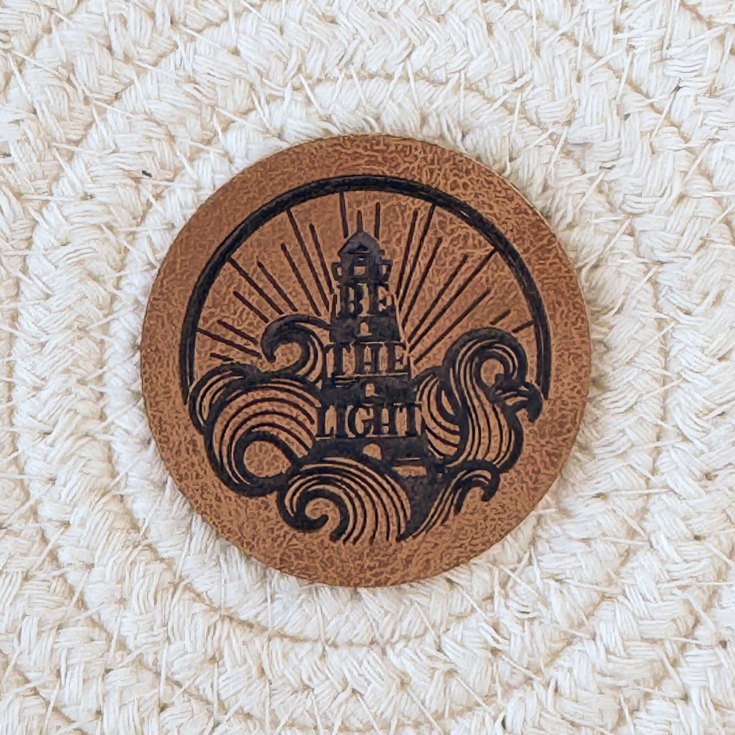 Be the Lighthouse Faux Leather Label