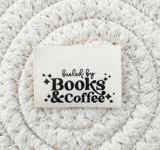 Books & Coffee Cotton Label