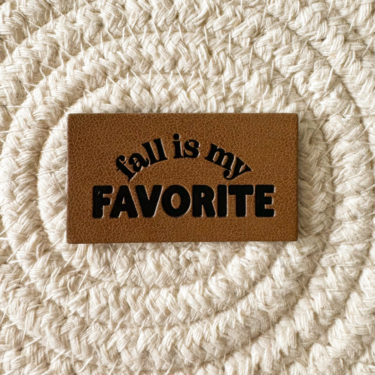 Fall is my favorite woven sewing label in autumn colors for handmade clothes.