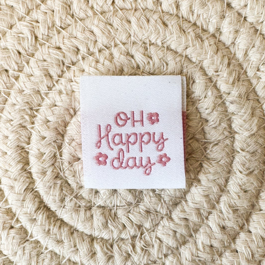 Oh Happy Day Woven Label