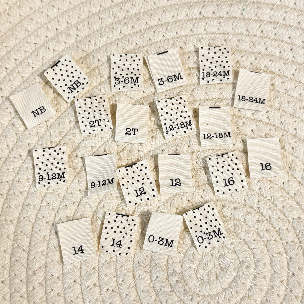 Limited!!! 5k Special Sizing 5 Cotton Size Labels