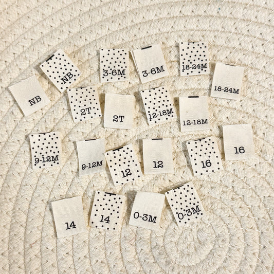 Limited!!! 5k Special Sizing 5 Cotton Size Labels