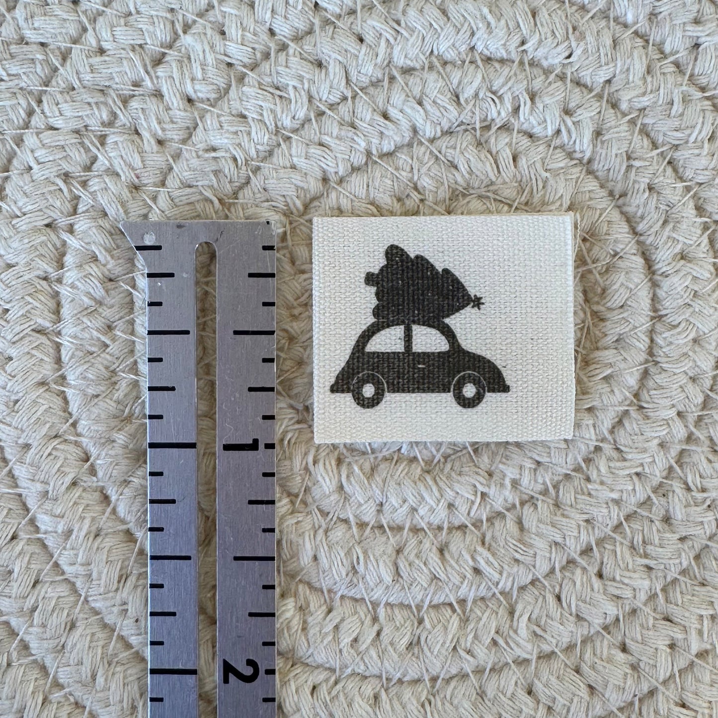 Christmas Car Cotton Label image 1