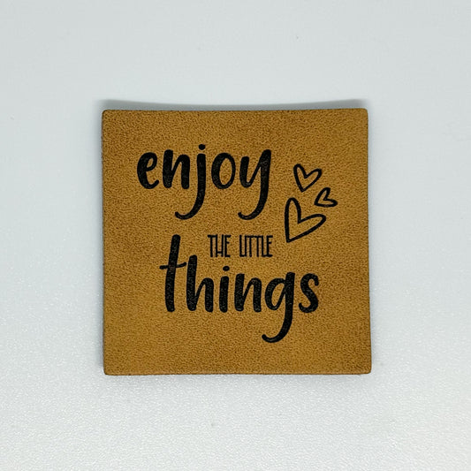 Enjoy the Little Things Faux Leather Patch image 0