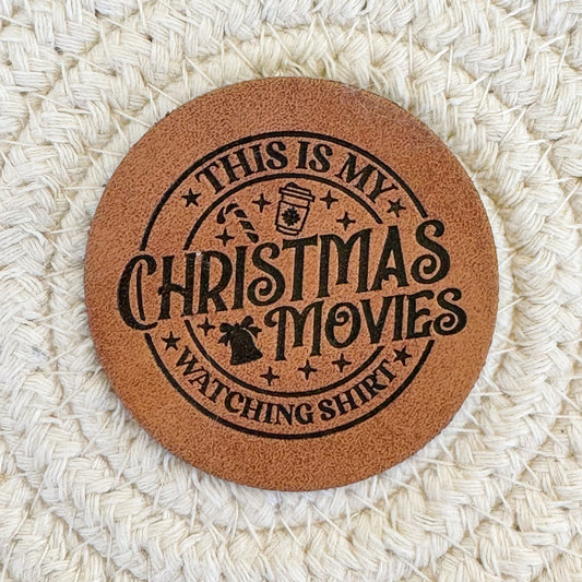 Holiday Movies Faux Leather Patch image 0