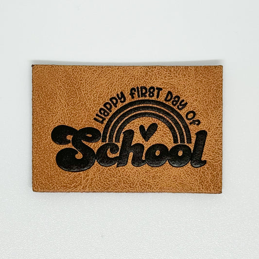 First Day of School Faux Leather Patch image 0