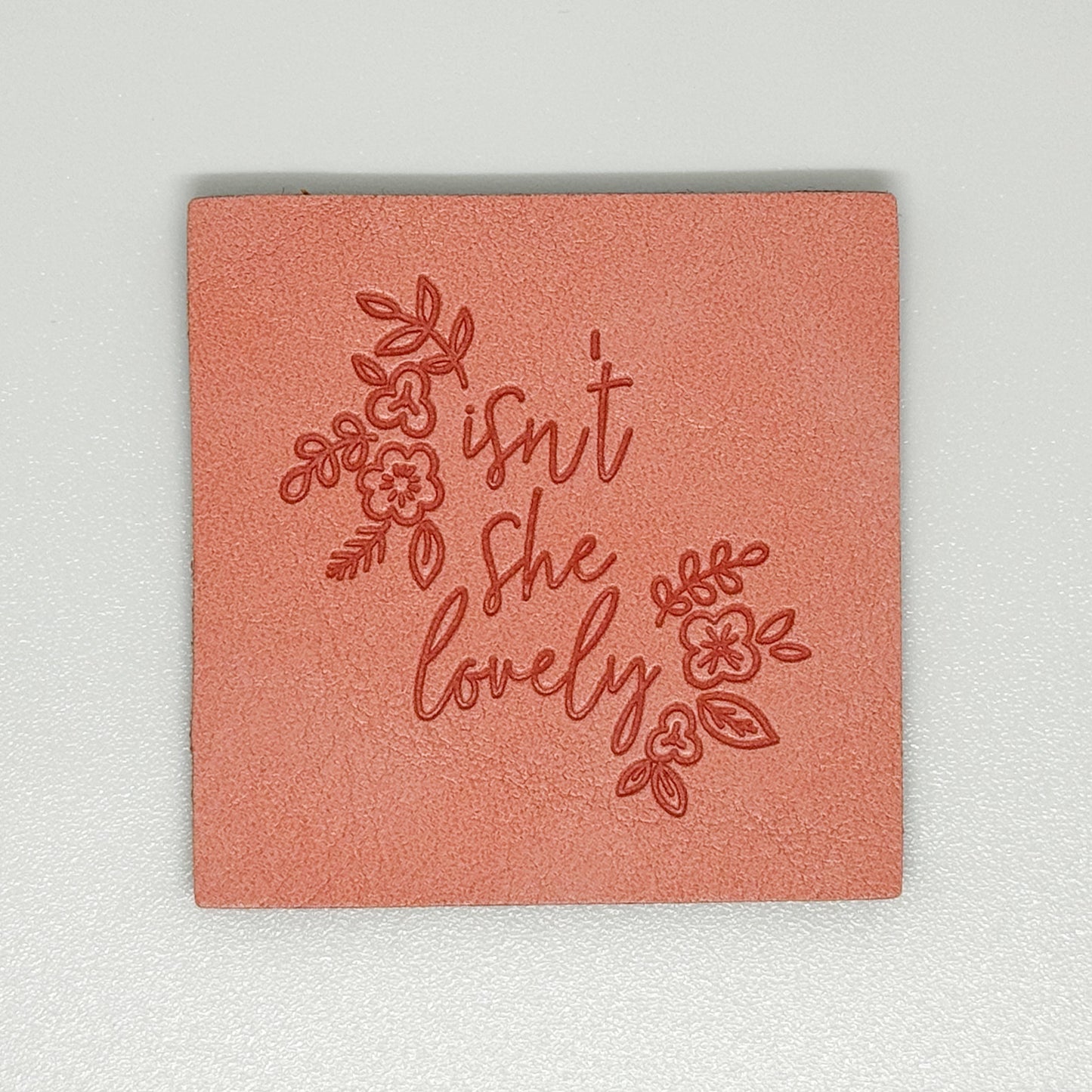 Isn’t She Lovely Peach Faux Leather Patch image 0