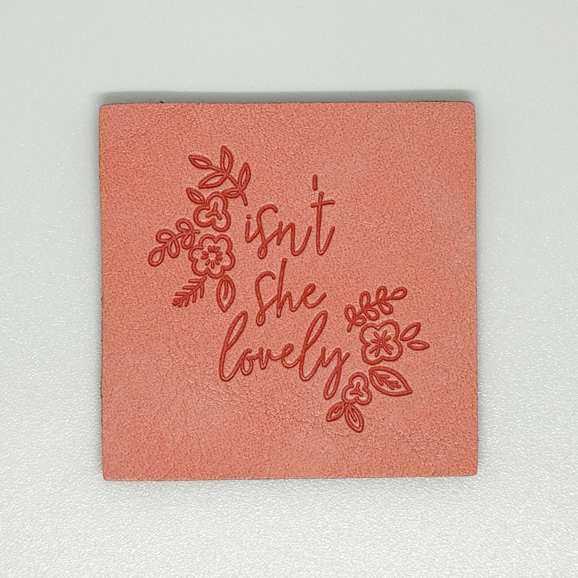Isn’t She Lovely Peach Faux Leather Patch image 0