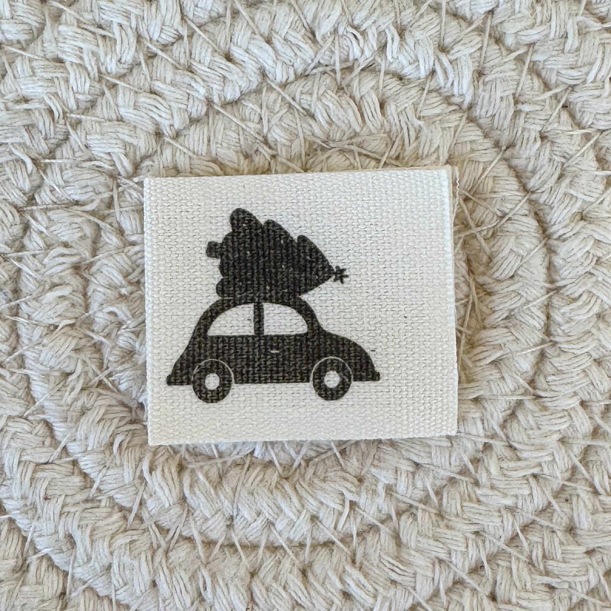 Christmas Car Cotton Label image 0