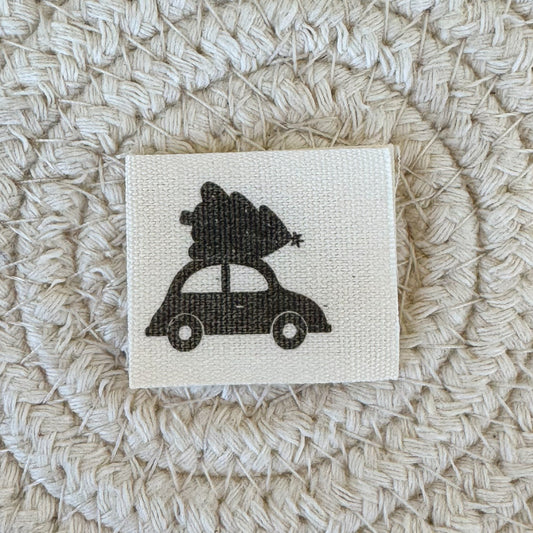 Christmas Car Cotton Label image 0