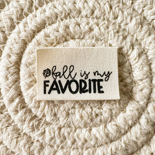 Fall is my Favorite Cotton Label image 0